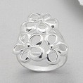 Strieborný prsteň, tri kvety - 18,30 €