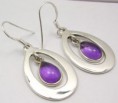 Strieborné náušnice, kvapky, ametyst - 21,50 €