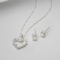 Sada s opálom a diamantmi, trojdielna - 35,90 €