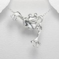 Strieborný prívesok, žaba pohoďáčka - 16,90 €