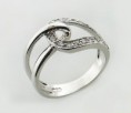 Strieborný prsteň so zirkónmi - 12,60 €